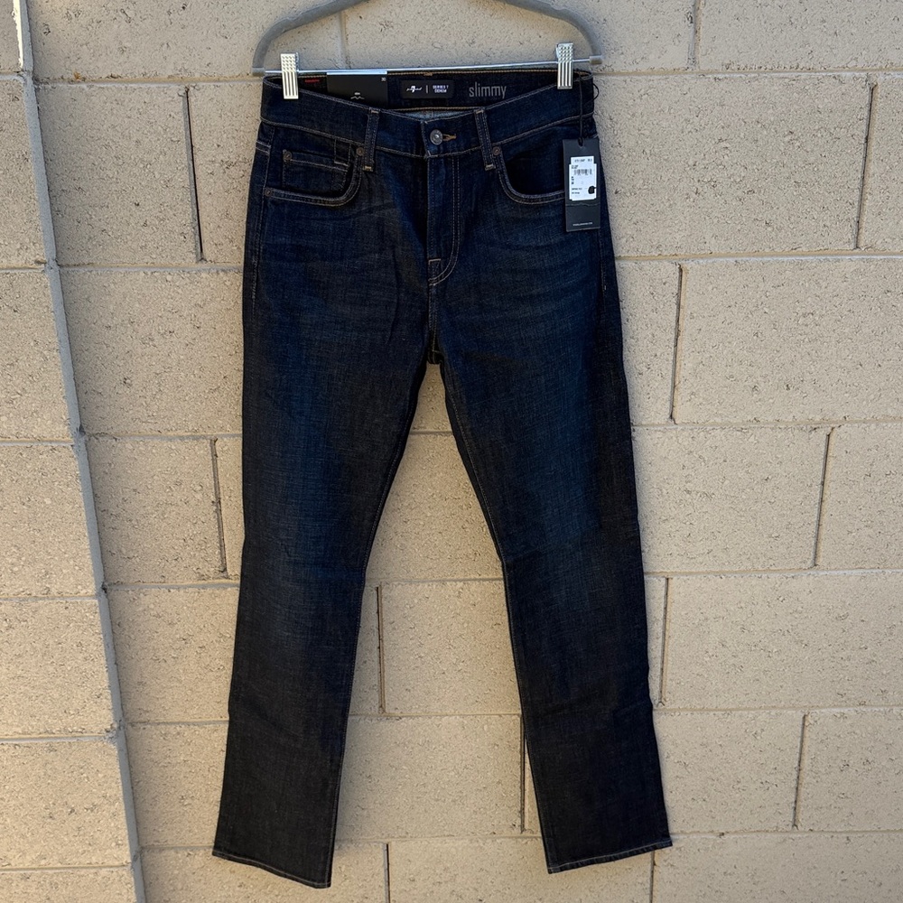 7 For All Mankind Women's Slim Jeans in Dark Blue